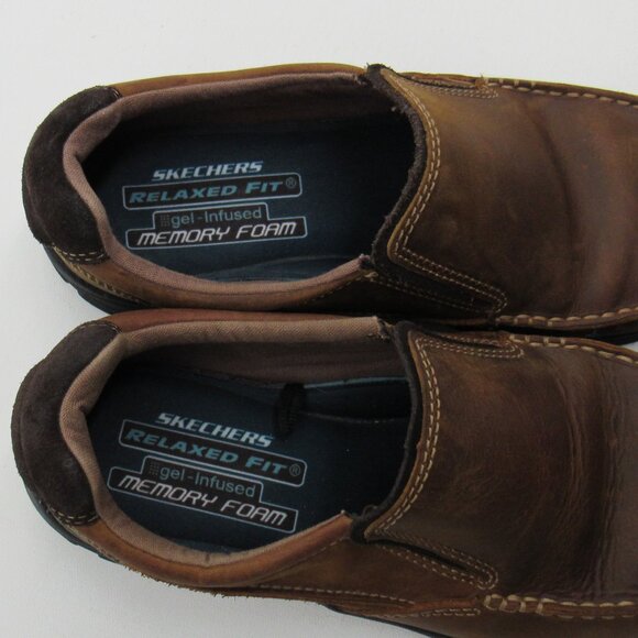 Skechers Men\'s Brown Slip-On Shoes Relaxed Fit Braver - Rayland Size 8.5 main image 11